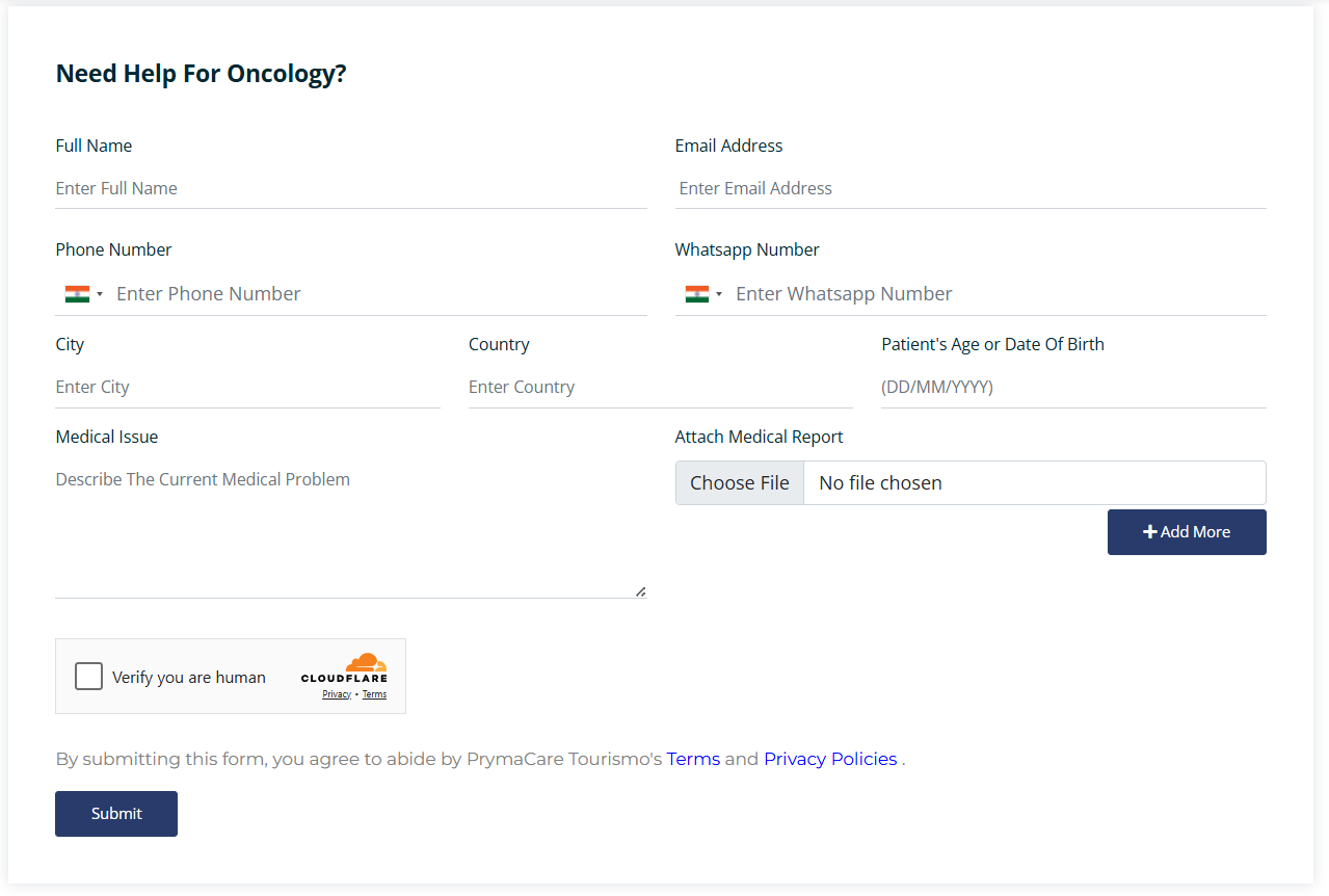 Contact us form. Please include the sidebar button containing the form.